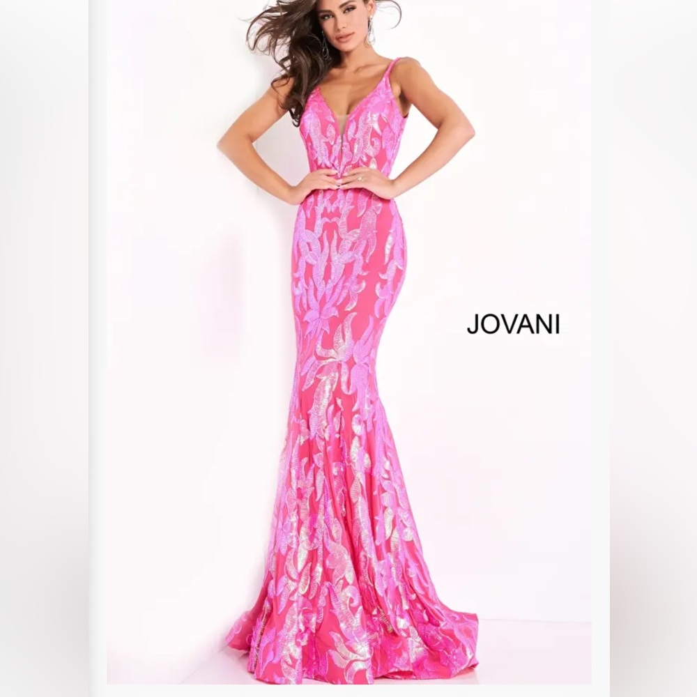 Hot Pink Jovani Prom Dress